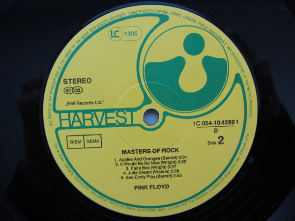 Pink Floyd : Masters of Rock (LP, Comp, RE, BIE)