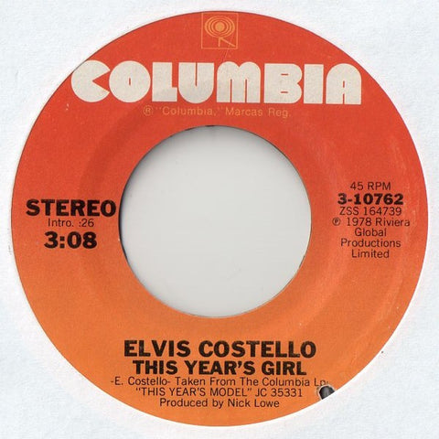 Elvis Costello : This Year's Girl (7", San)