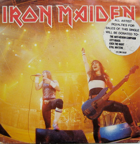 Iron Maiden : Running Free (7", Single, Pos)