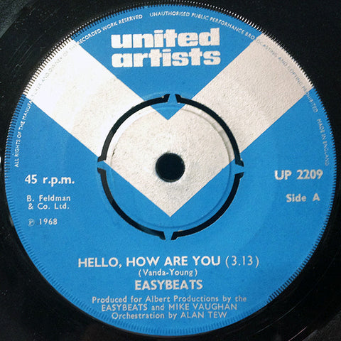 Easybeats* : Hello, How Are You (7", Single, 4 P)