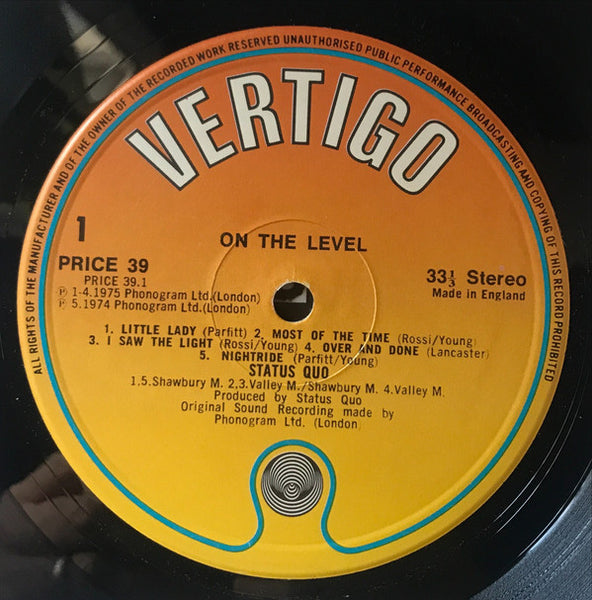 Status Quo : On The Level (LP, Album, RE)
