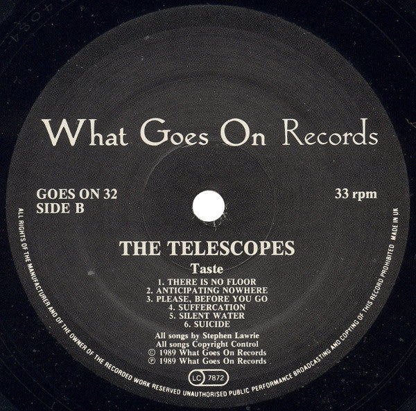 The Telescopes : Taste (LP, Album)