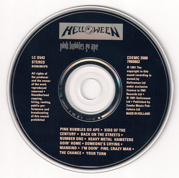 Helloween : Pink Bubbles Go Ape (CD, Album)
