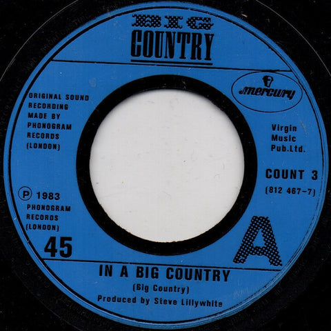 Big Country : In A Big Country (7", Single, Blu)
