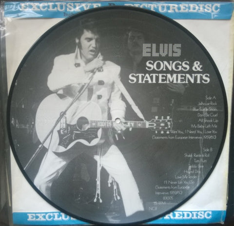 Elvis Presley : Songs & Statements (LP, Comp, Pic)