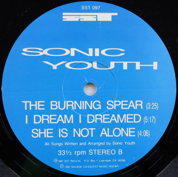 Sonic Youth : Sonic Youth (LP, Album, RE)