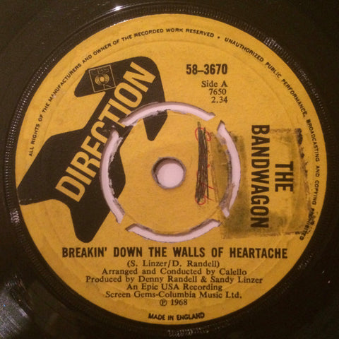 The Bandwagon* : Breakin' Down The Walls Of Heartache (7", Single)