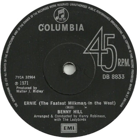 Benny Hill : Ernie (The Fastest Milkman In The West) (7", Single)