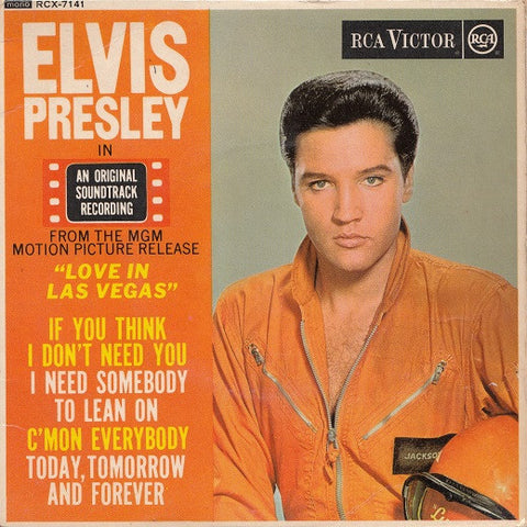 Elvis Presley with The Jordanaires : Love In Las Vegas (7", EP, Mono)