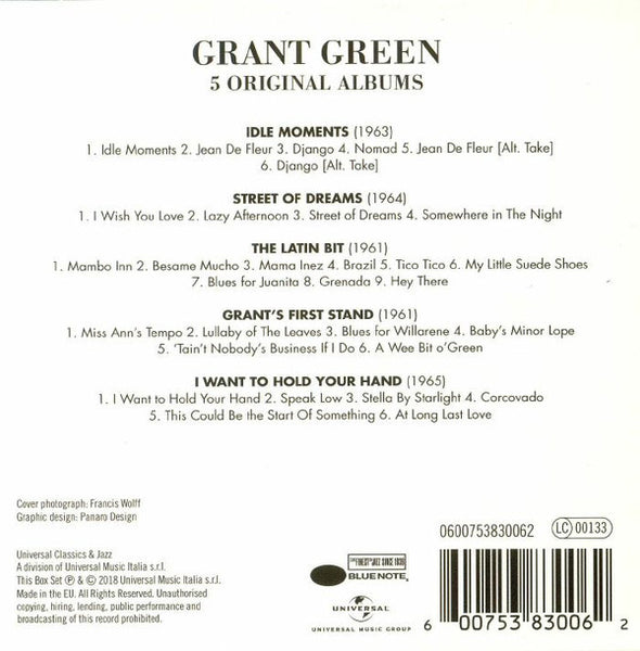 Grant Green : 5 Original Albums (Box, Comp + CD, Album, RE, RM + CD, Album, RE, RM )