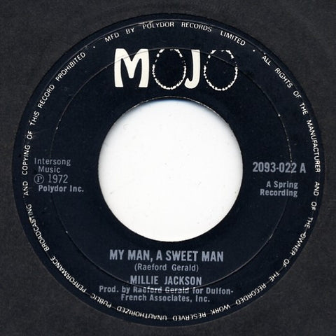Millie Jackson : My Man, A Sweet Man (7", Single, Pap)