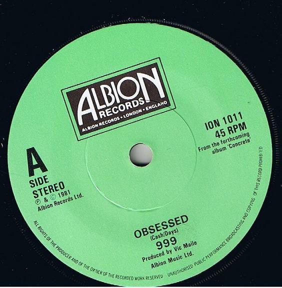 999 : Obsessed (7", Single, Dul)