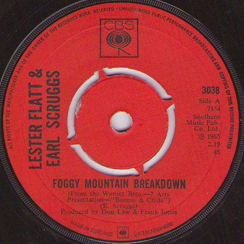 Lester Flatt & Earl Scruggs* : Foggy Mountain Breakdown (7", Single)
