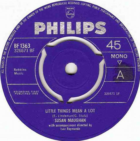Susan Maughan : Little Things Mean A Lot / That Other Place (7", Single, Mono, Pus)