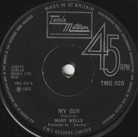 Mary Wells : My Guy (7", Single, Sol)