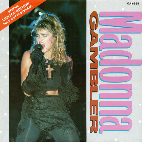 Madonna : Gambler (7", Single, Ltd, Pos)
