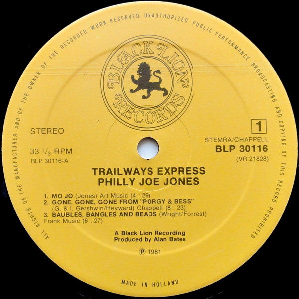 Philly Joe Jones* : Trailways Express (LP, Album, RE)