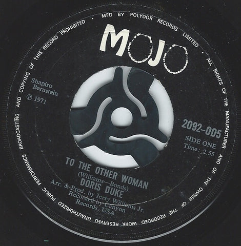 Doris Duke : To The Other Woman (7", Single)