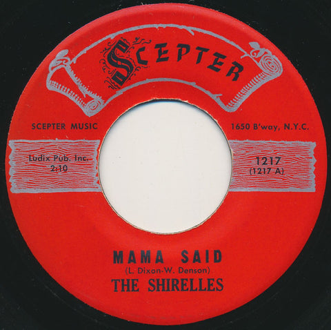 The Shirelles : Mama Said / Blue Holiday (7", Single)