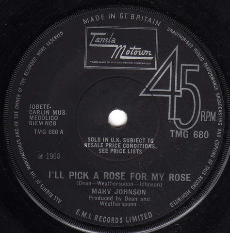Marv Johnson : I'll Pick A Rose For My Rose  (7", Single, Sol)