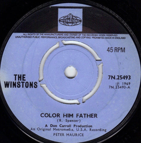 The Winstons : Color Him Father  (7", Mono, 4-P)
