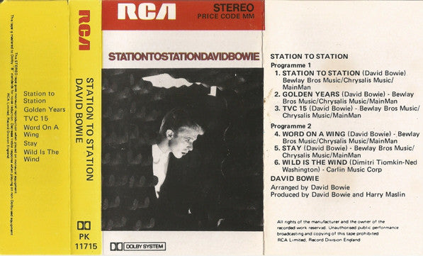 David Bowie : Station To Station (Cass, Album, Ora)