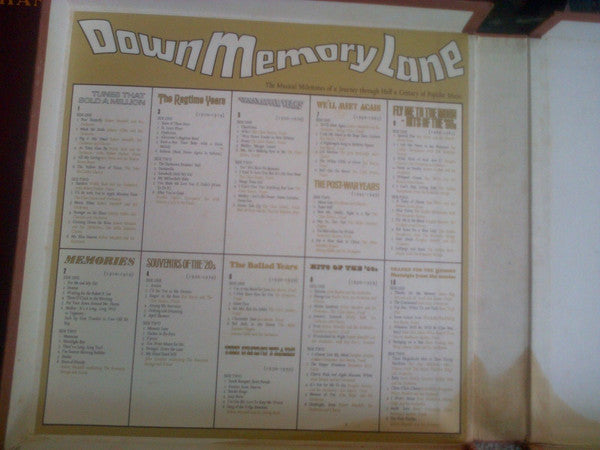 Various : Down Memory Lane (65 Years Of Song Hits) (10xLP, Comp + Box)