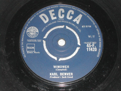 Karl Denver : Wimoweh (7", Single)