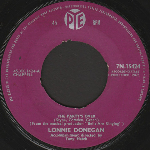 Lonnie Donegan : The Party's Over (7", Single)