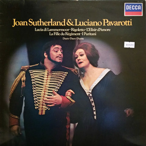 Joan Sutherland, Luciano Pavarotti, Orchestra Of The Royal Opera House, Covent Garden, The London Symphony Orchestra, English Chamber Orchestra, Richard Bonynge : Joan Sutherland & Luciano Pavarotti - Duets (LP, Comp)