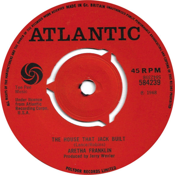 Aretha Franklin : Don't Let Me Lose This Dream / The House That Jack Built (7", 3 P)