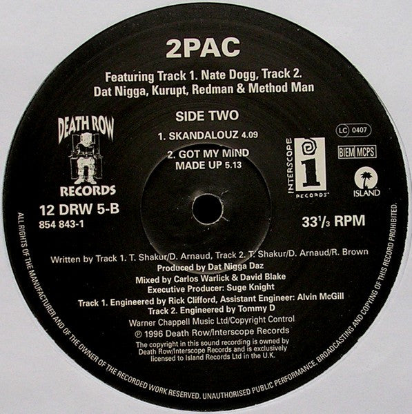 2Pac : I Ain't Mad At Cha (12", Single)