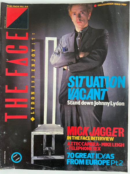 The Face Magazine No. 44 December 1983 - Johnny Lydon