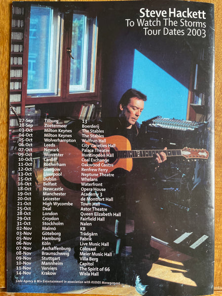 Steve Hackett - To Watch The Storms European Tour Programme 2003