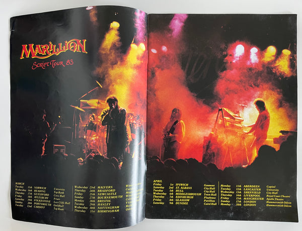 Marillion The Web 1983 Tour Programme