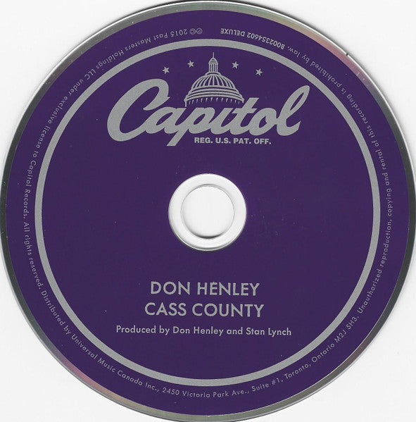 Don Henley : Cass County (CD, Album, Dig)