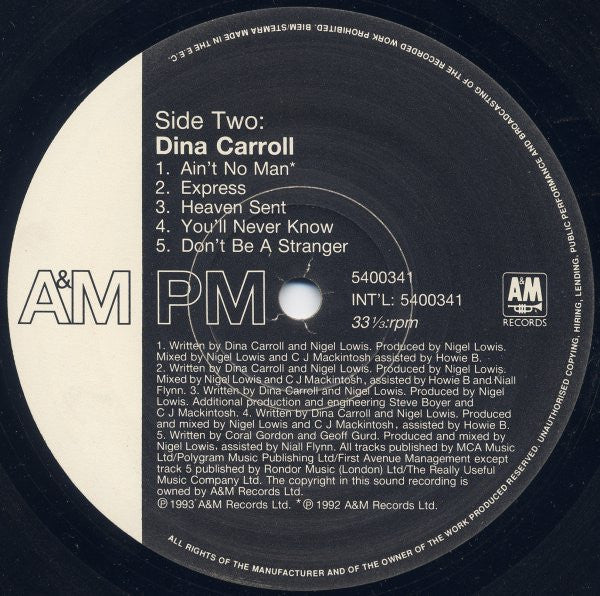 Dina Carroll : So Close (LP, Album)