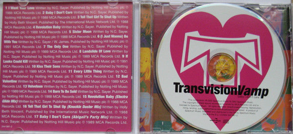 Transvision Vamp : Baby I Don't Care (CD, Comp)