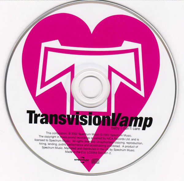 Transvision Vamp : Baby I Don't Care (CD, Comp)