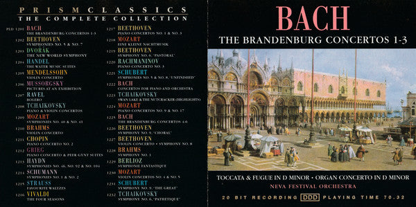 Bach*, Neva Festival Orchestra : The Brandenburg Concertos 1-3 (CD, Album)