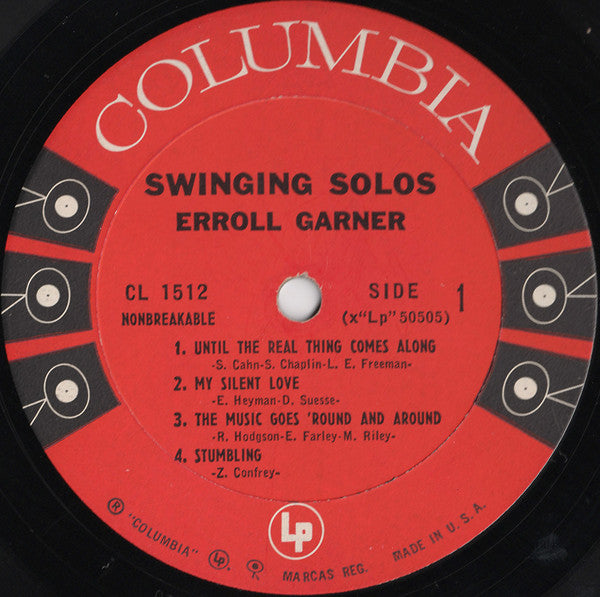 Erroll Garner : Swinging Solos (LP, Album, Mono)