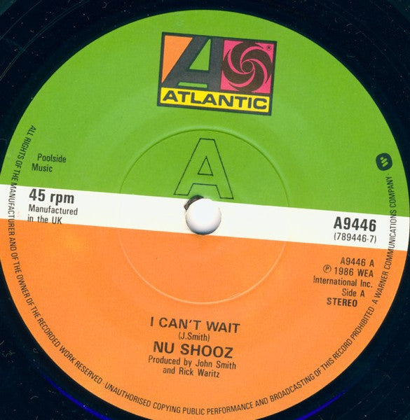 Nu Shooz : I Can't Wait (7", Single, Pap)
