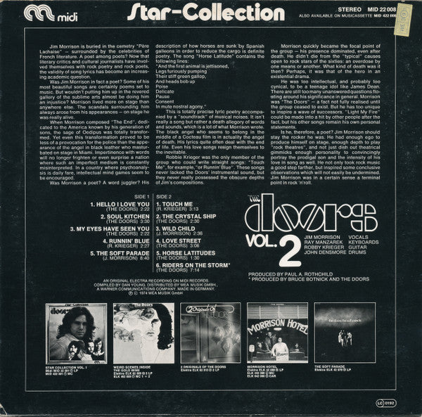 The Doors : Star-Collection Vol.2 (LP, Comp, Lab)