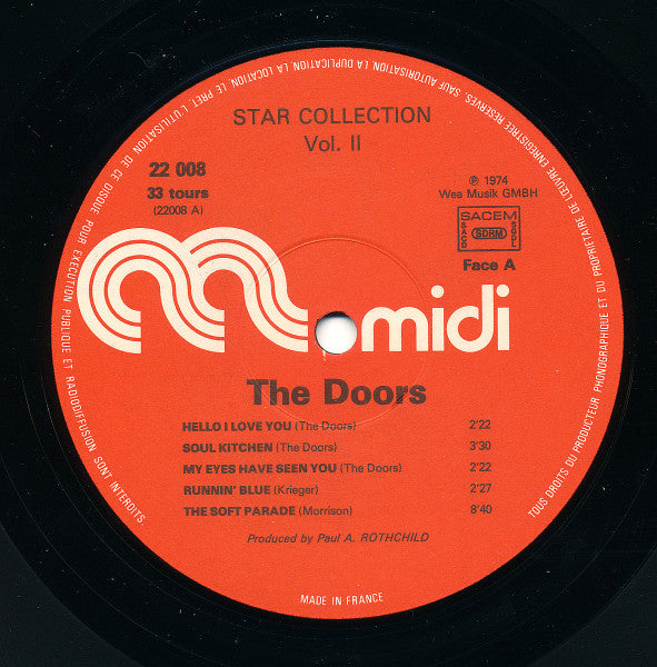 The Doors : Star-Collection Vol.2 (LP, Comp, Lab)
