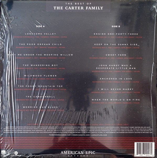 The Carter Family : American Epic: The Best of The Carter Family (LP, Comp, M/Print)