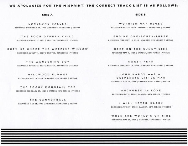 The Carter Family : American Epic: The Best of The Carter Family (LP, Comp, M/Print)