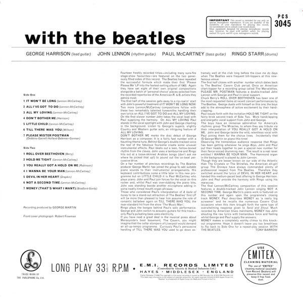 The Beatles : With The Beatles (LP, Album, RE, RM, 180)