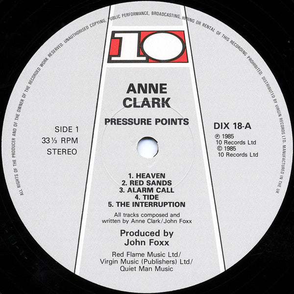 Anne Clark : Pressure Points (LP, Album)