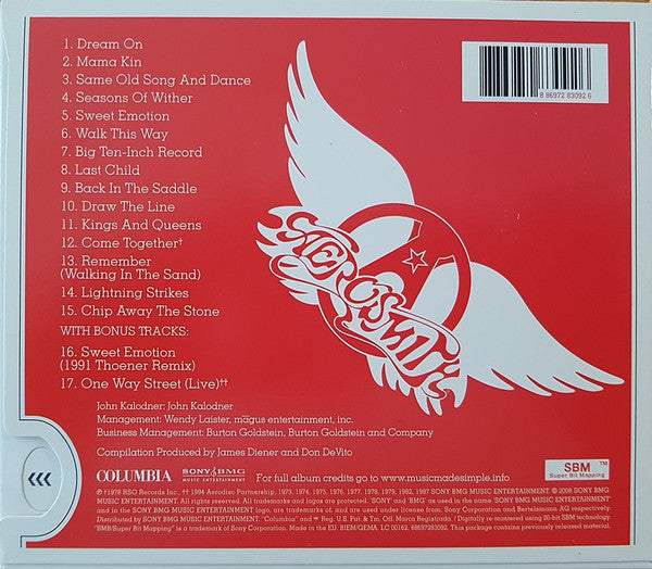 Aerosmith : Aerosmith's Greatest Hits 1973-1988 (CD, Comp, RM, Dis)