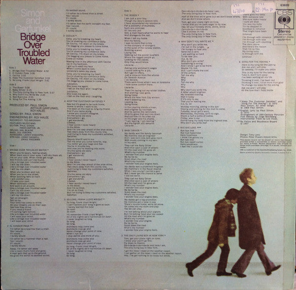 Simon & Garfunkel : Bridge Over Troubled Water (LP, Album, RE)